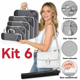 6x Cubos De Embalagem De Compressão Sacos De Armazenamento/Bolsas De Compressão Para Organizadores De Embalagens 3peças em Oferta na Shopee
