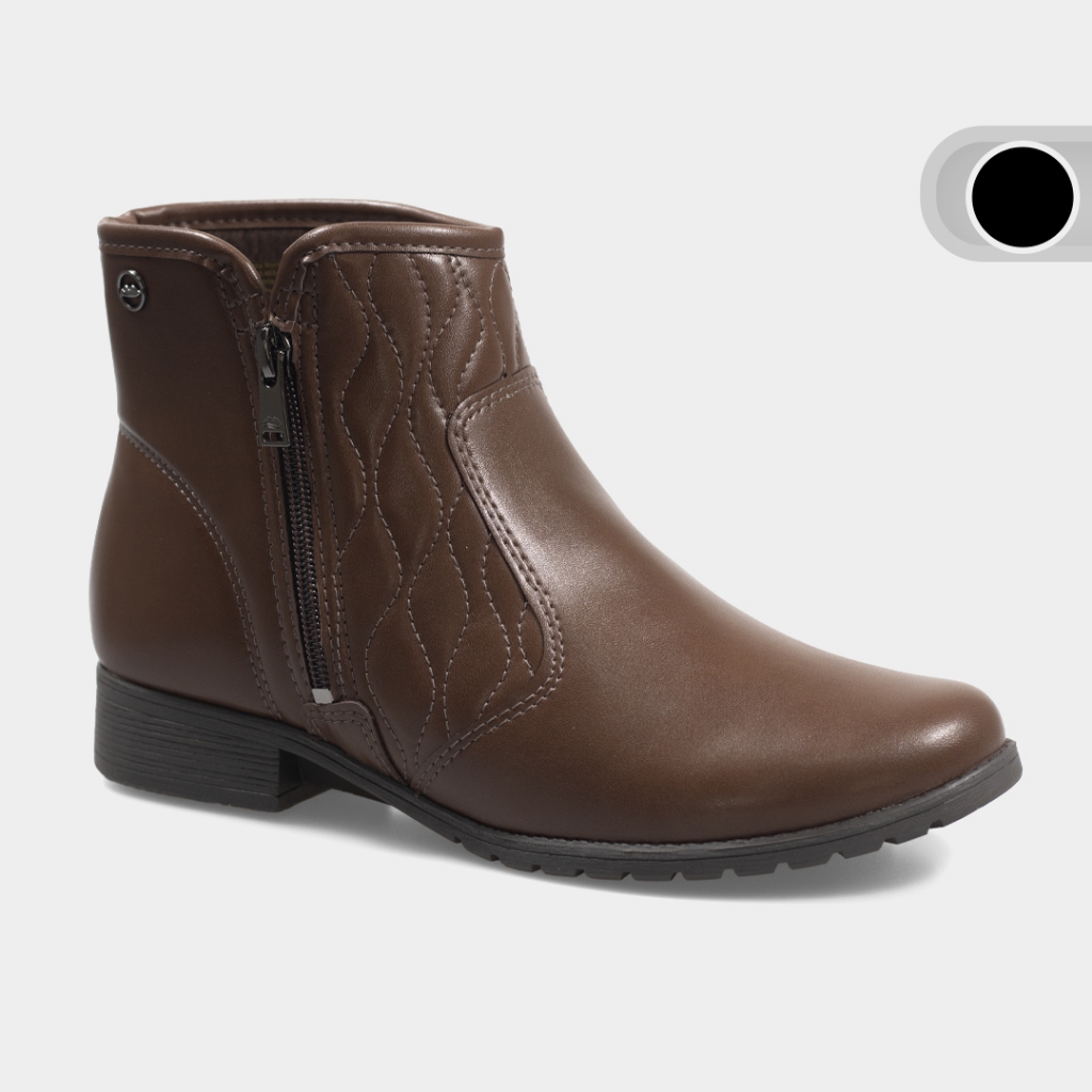 Bota Dakota Conforto Calce Facil Estilo Coturno Ankle Boot Salto Baixo Bico Redondo Feminina D2184 em Oferta na Shopee
