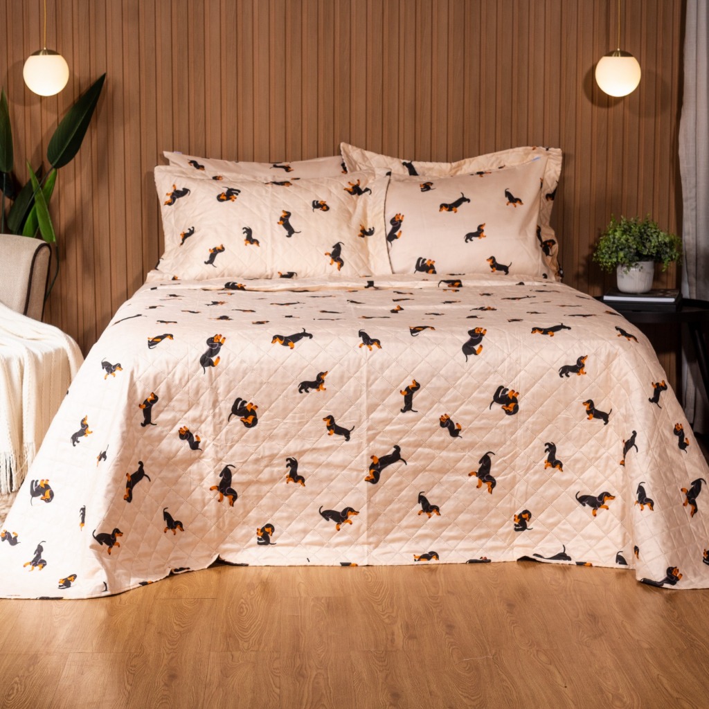 Cobre Leito Solteiro Casal Padrão e Casal Queen Estampado 180 Fios Basic com porta travesseiro em Oferta na Shopee