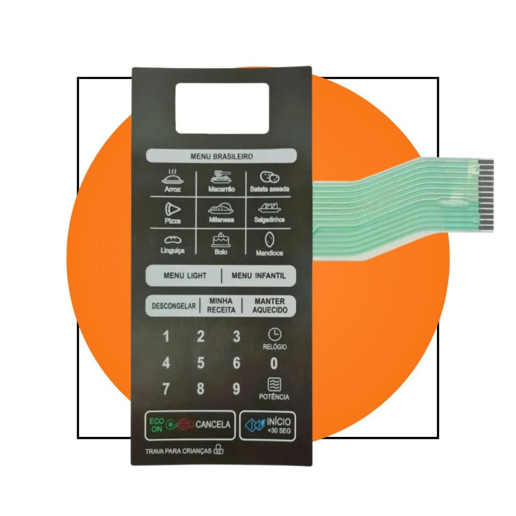 Membrana Teclado Microondas LG Ms3049l / La Ms 3059l / La