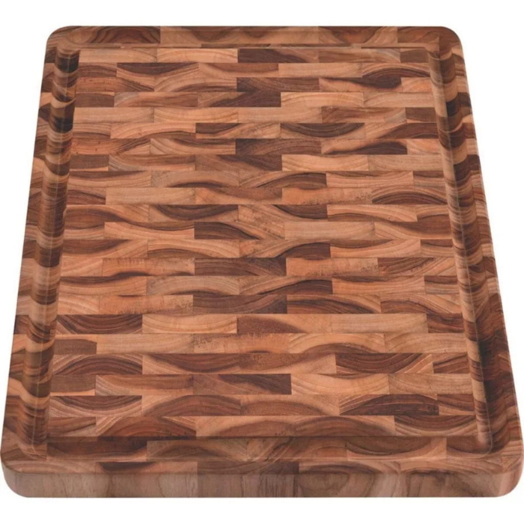 Tabua de Carne Grande Tramontina Madeira Pesada Churrasco Retangular 45cmx34cm