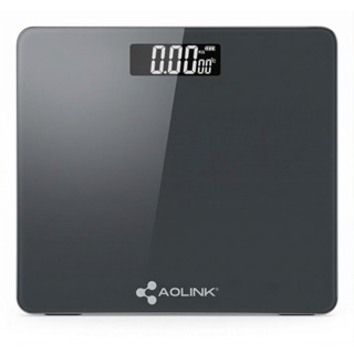 Balança Corporal Digital de Vidro Temperado até 180kg Cinza Aolink A200 Banheiro Academia em Oferta na Shopee