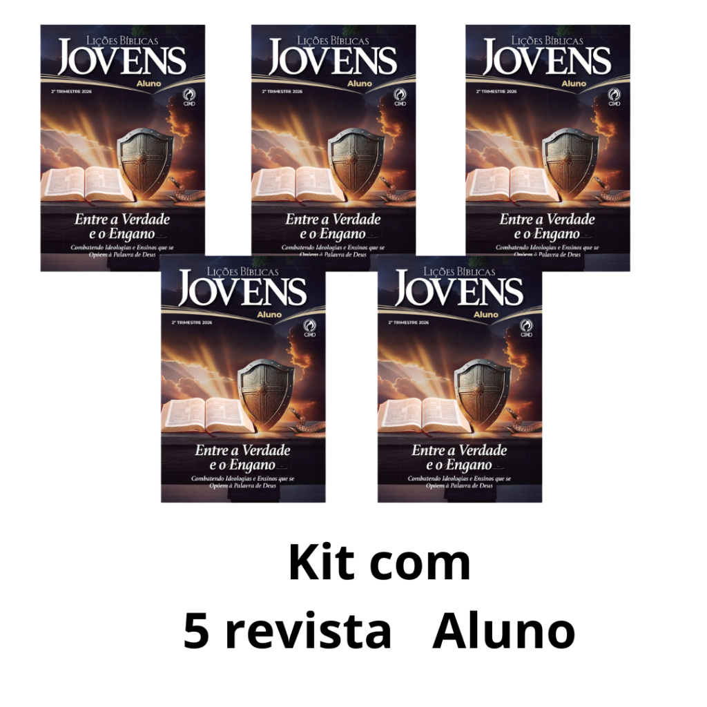 KIT COM 05 Revista Lições Bíblica Jovens Aluno 2º Trimestre 2026 em Oferta na Shopee