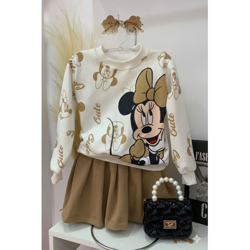 conjunto moletom miney luxo/inverno/conjunto flanelado