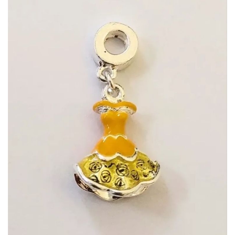 berloque vestido da Princesa Bela em prata 925