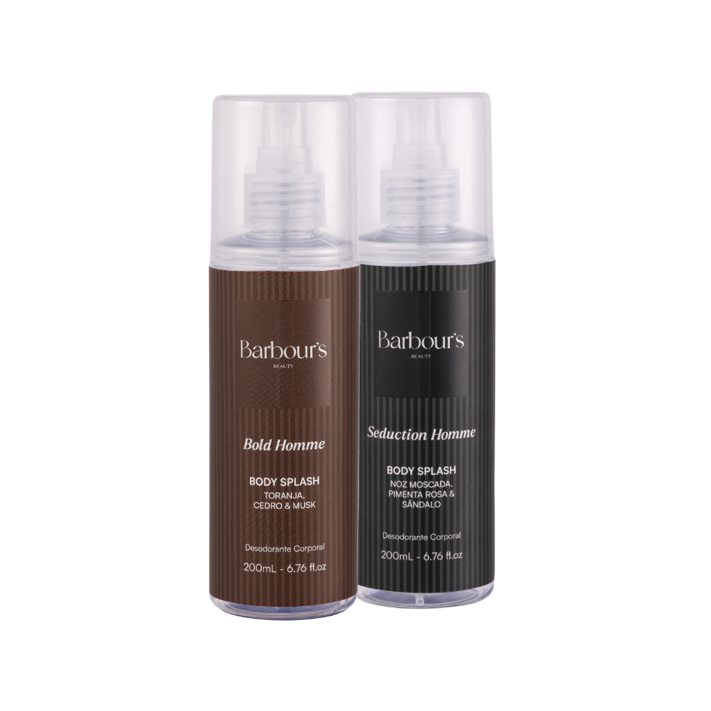 Kit Body Splash Bold e Seduction Homme Barbour's 200ml