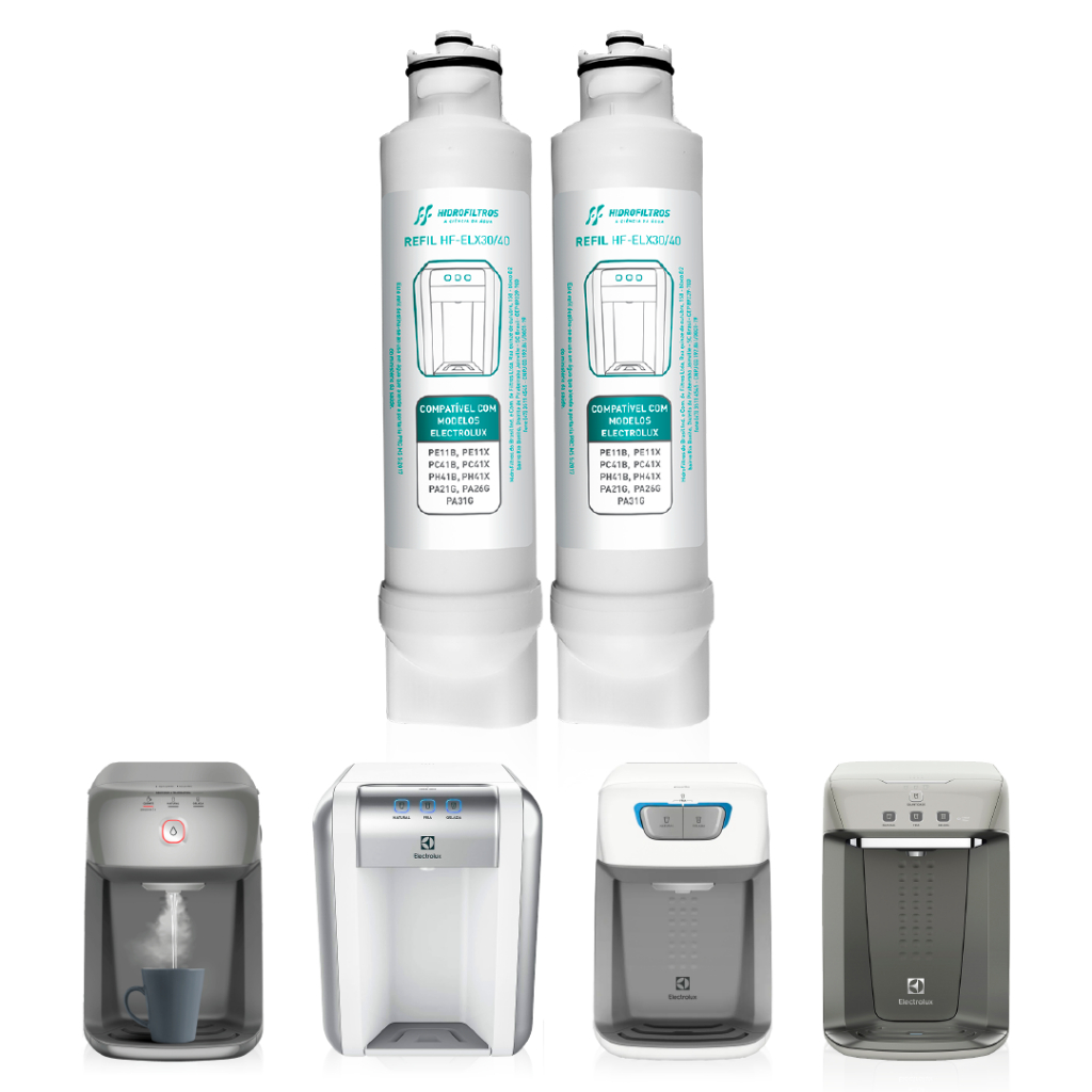 2 Refil Purificador Compatível Filtro Electrolux PE11X PE11B PA21G PA26G PA31G PC41B PC41X PH41B