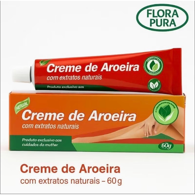 Creme de Aroeira 60g Flora Pura | Auxilia no Tratamento de Espinhas e Cravos