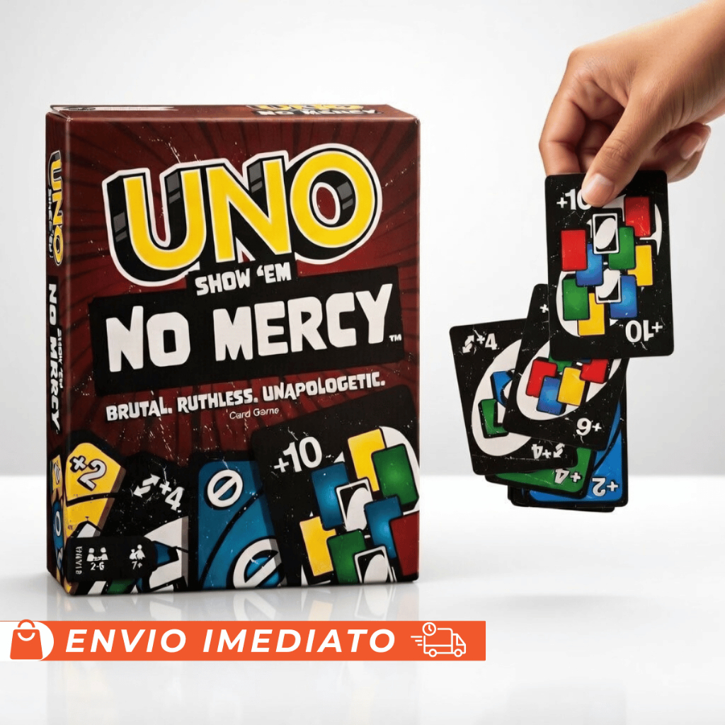 Jogo de Cartas Baralho Uno no Mercy 168 Cartas Exclusivas com Regras Novas, Diversão para Família