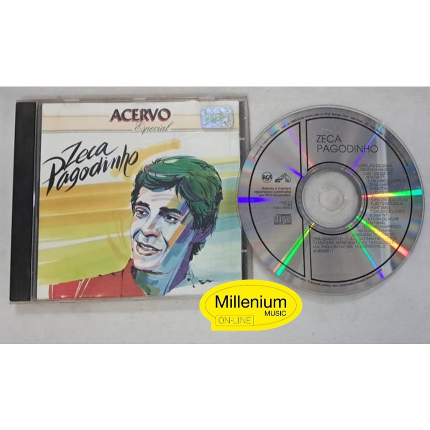 CD Zeca Pagodinho Acervo Especial Sucessos 1993 Original Gravadora Colecionador Ótimo Estado