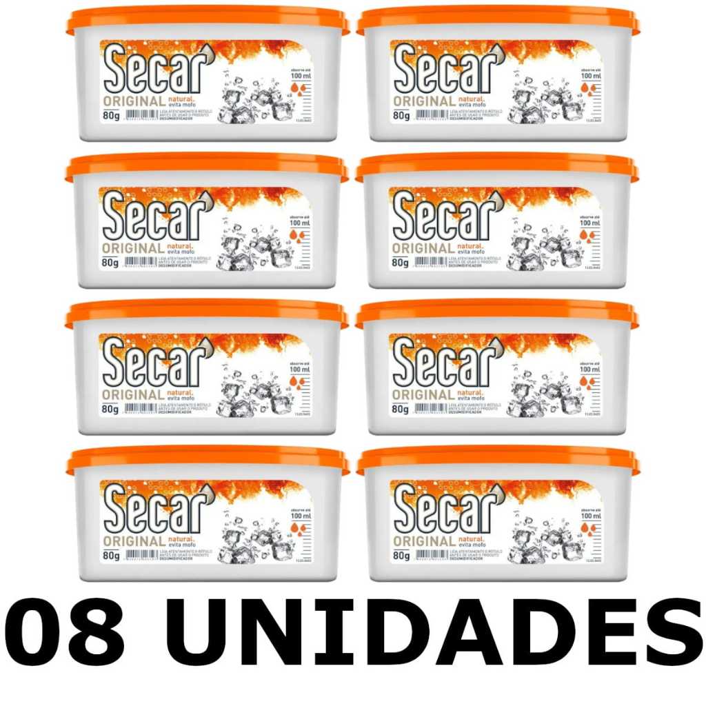 Secar Desumidificador Antimofo 80g 08UN Anti Umidade Secante Guarda Roupa Armario Gaveta Closet Casa