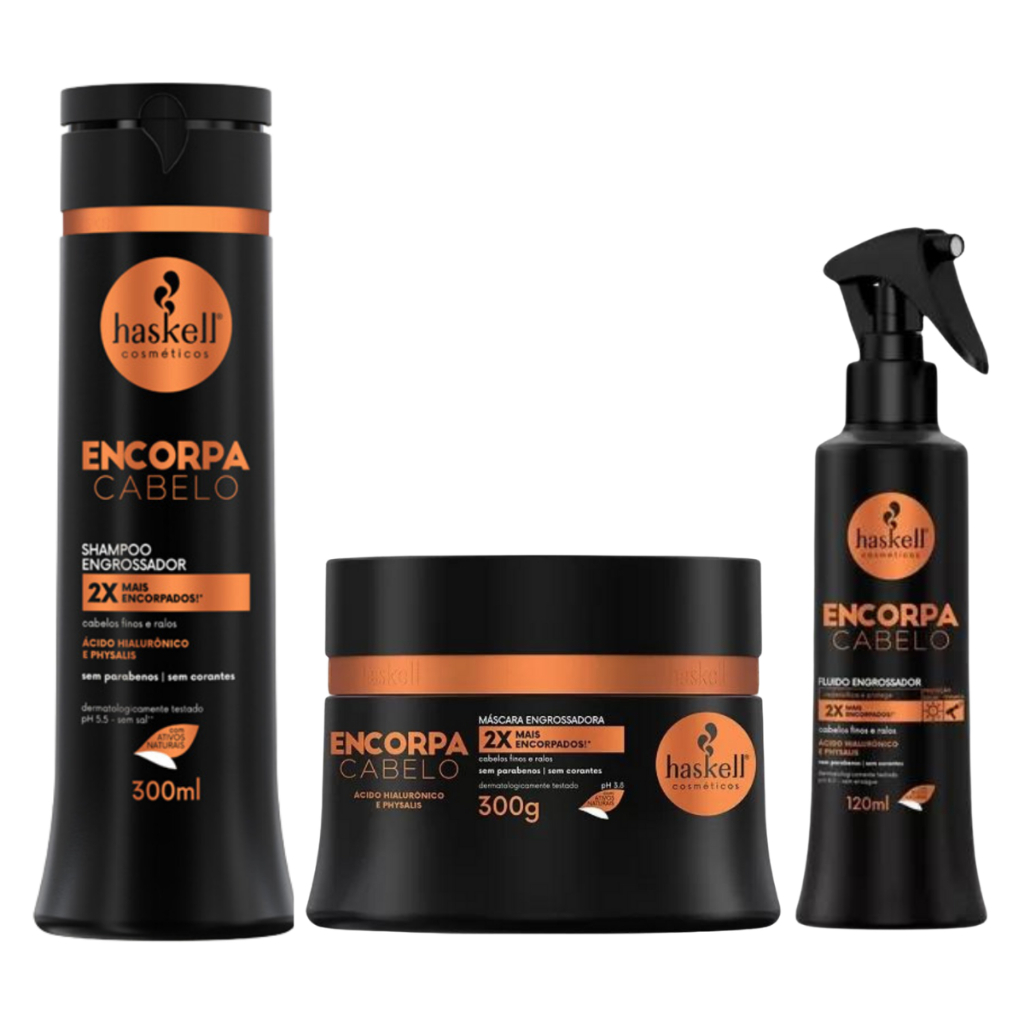 Kit Encorpa Shampoo Mascara 300ML/G  Fluido Engrossador haskell