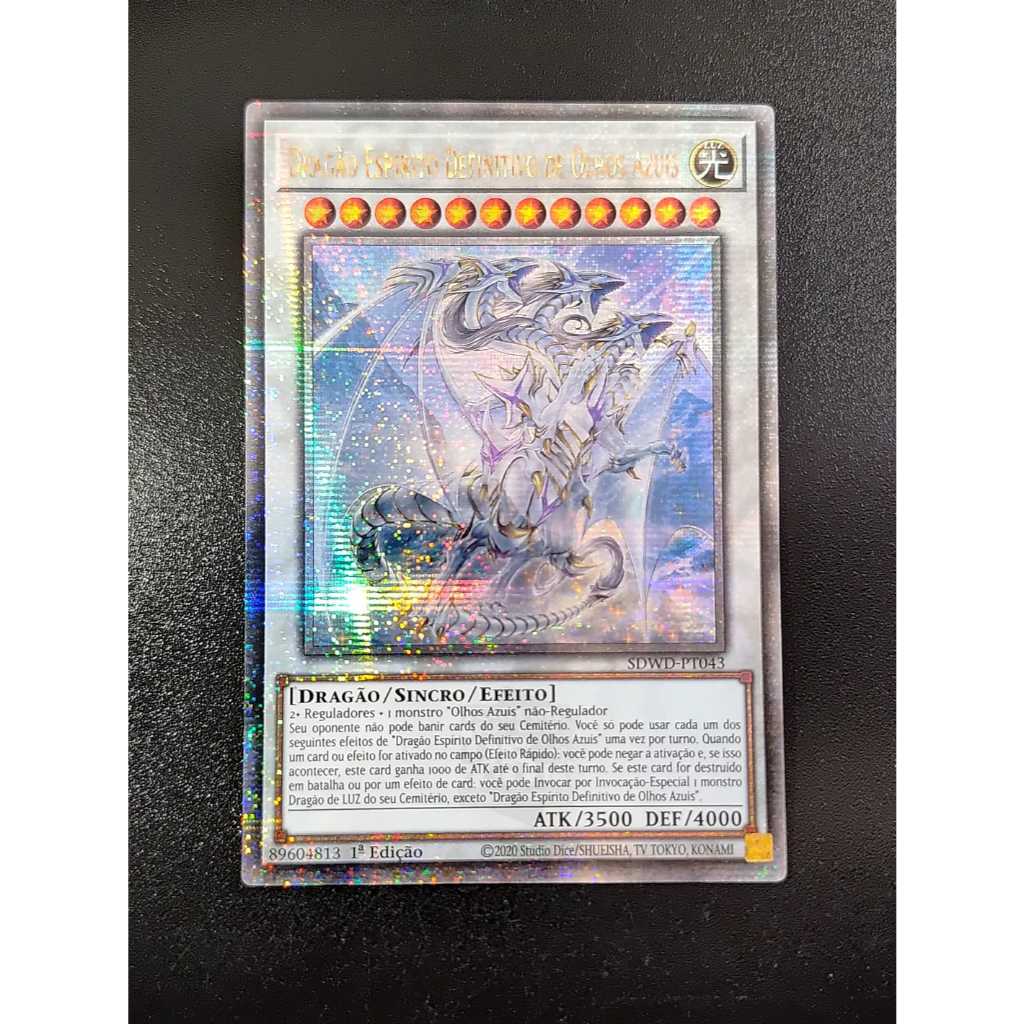 Yugioh Dragão Espírito Definitivo de Olhos Azuis Quarter Century Secret Rare