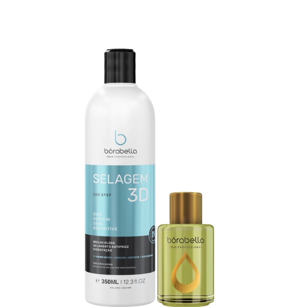Selagem 3D Borabella 350ml + Óleo de Argan 7ml em Oferta na Shopee