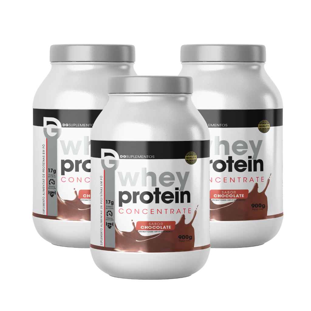 Kit 3x Whey Protein Concentrate 900g - DG Labs
