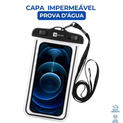 Capa de Celular Prova D'água Proteção Impermeável Capinha Transparente Bicicleta e Moto Universal