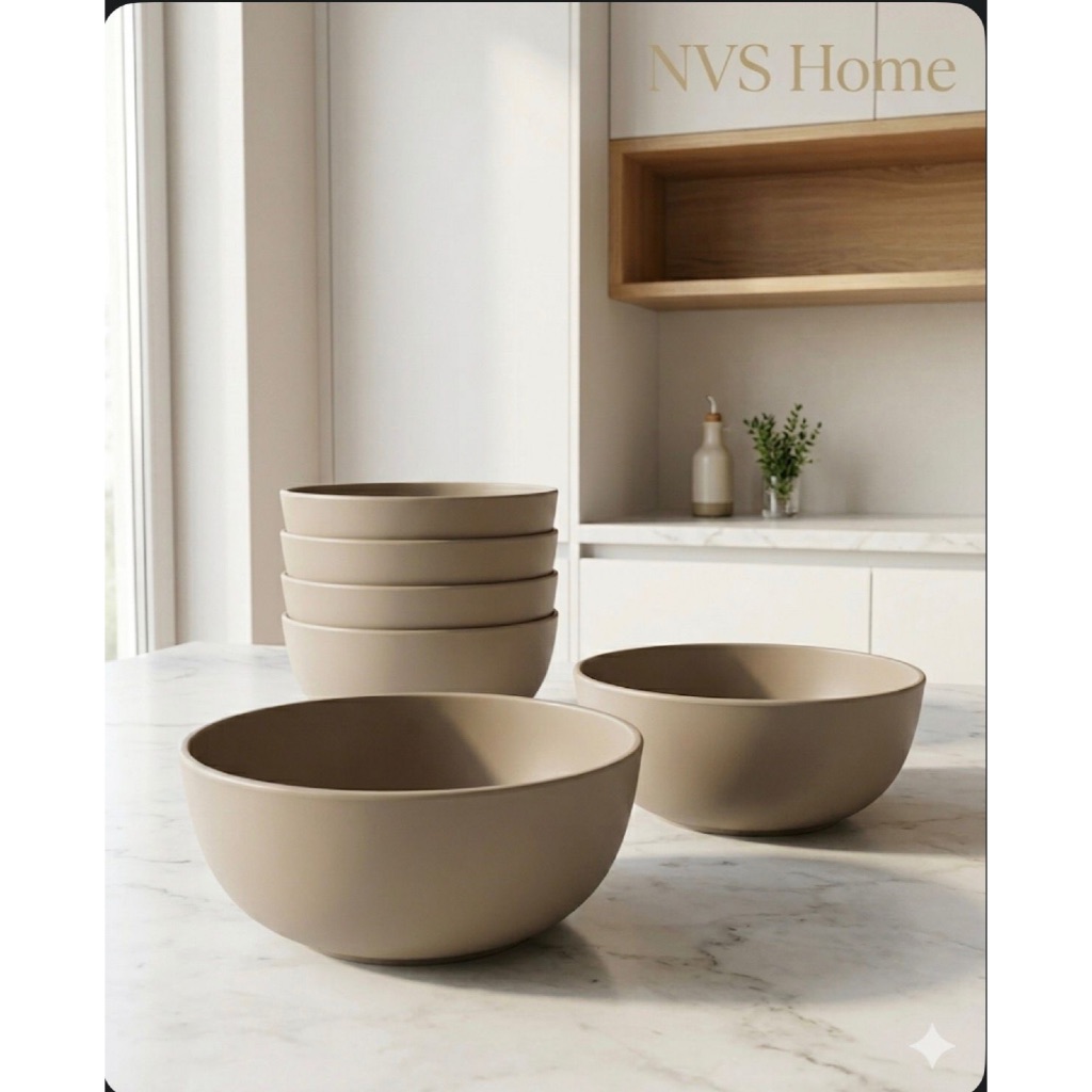 Imagem Kit 6 Cumbucas Bowl Plástico 1100 ML - BPA FREE - Resistente Microondas Lava-Louças Reutilizável