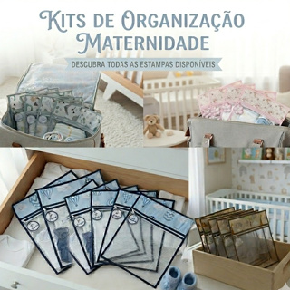 Kit com 6 Saquinhos Organizadores para Bolsa Maternidade em Plástico + Tags Identificação Bordadas em Oferta na Shopee