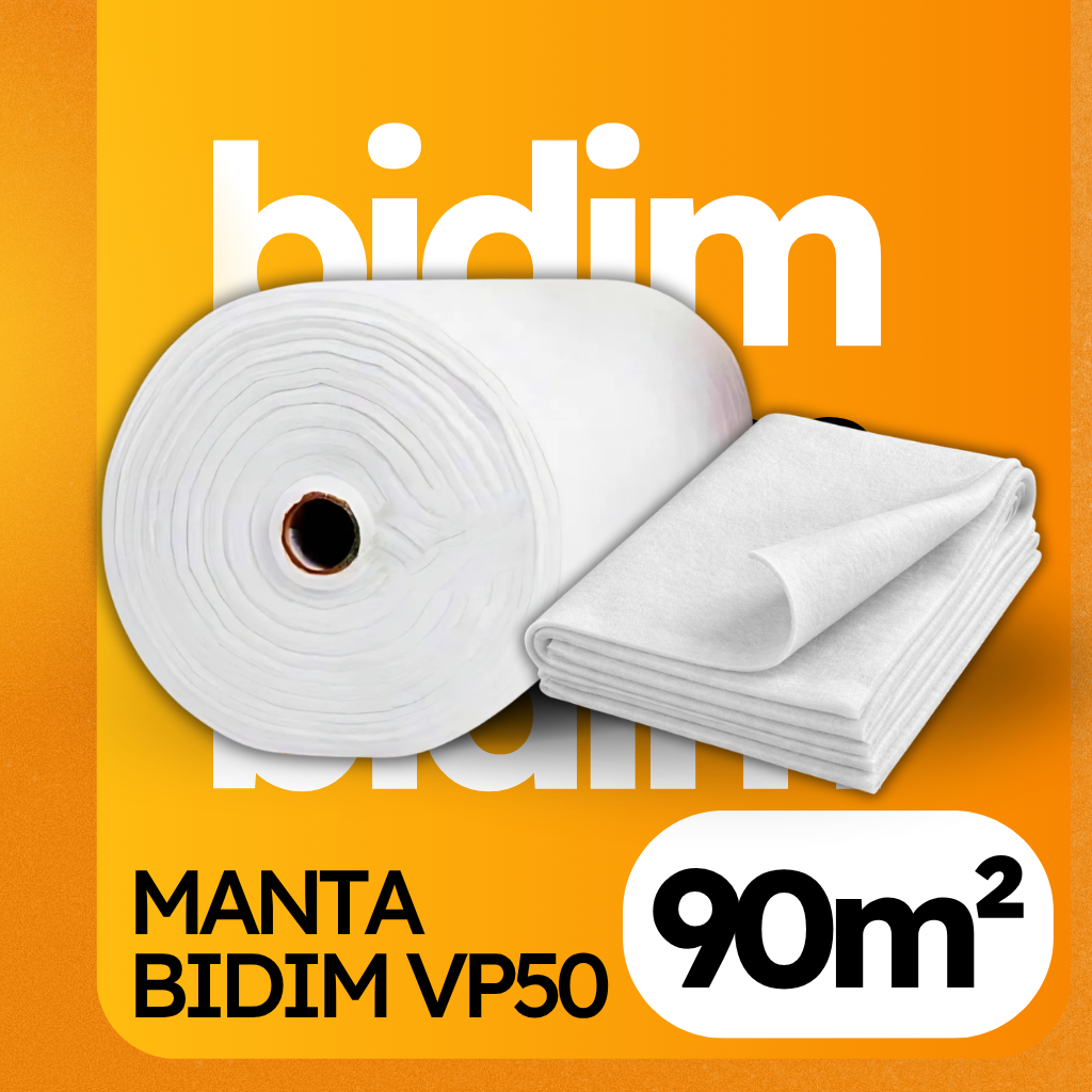 Manta Tipo BIDIM VP50 - 90m² - Manta para Reforço TELHADOS, LAJES E CALHAS - REFORÇO CONTRA GOTEIRAS