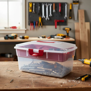 Maleta Caixa Organizadora Multiuso Compartimento Removível Grande Espaçosa Diversas Cores em Oferta na Shopee