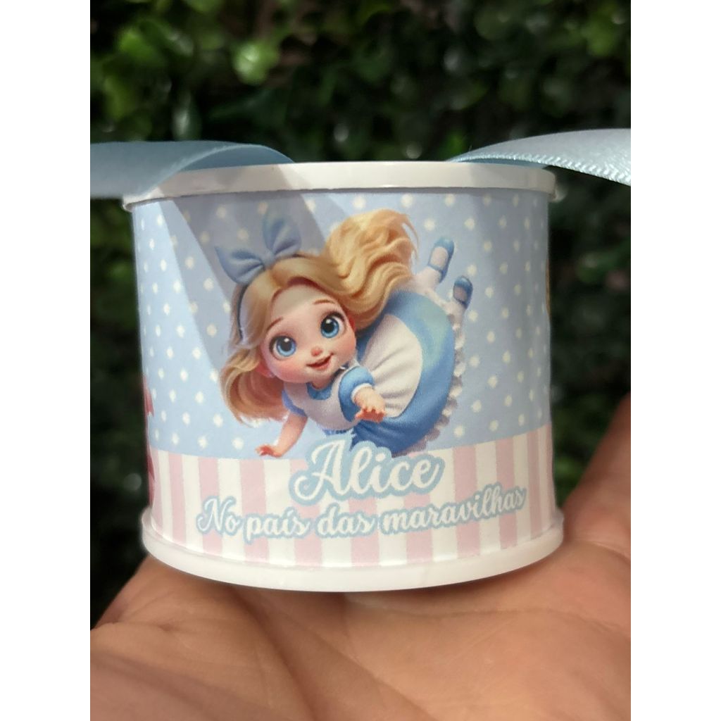 Tubolata lembrancinha personalizada 5x6 -Alice no pais das maravilhas/aniversário/Faço qualquer tema