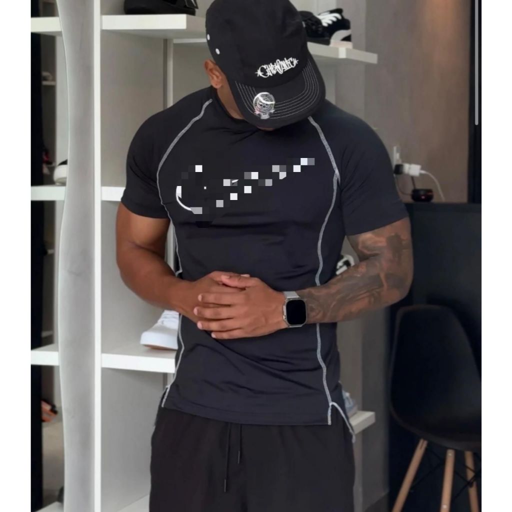 Camisa de Compressão Masculina premium pro justa academia treino em Oferta na Shopee