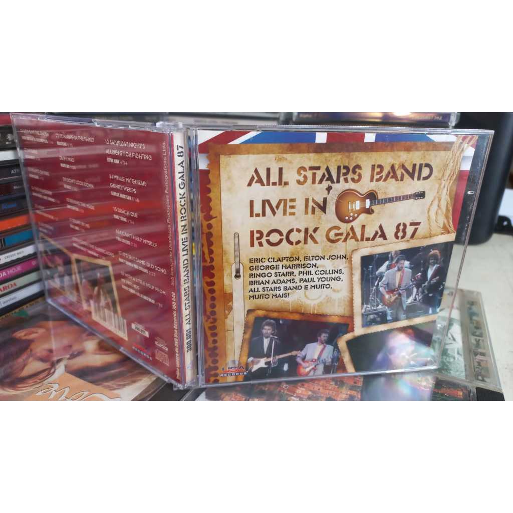 cd all star band live in rock gala 87 - ( NOVO) raro  Elton John Ringo Star Phil Collins Paul You Brian Adams