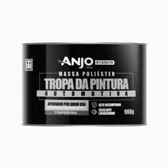 Massa Tropa Da Pintura Poliéster 900gr com catalisador e aplicador Linha Automotiva Anjo Tintas