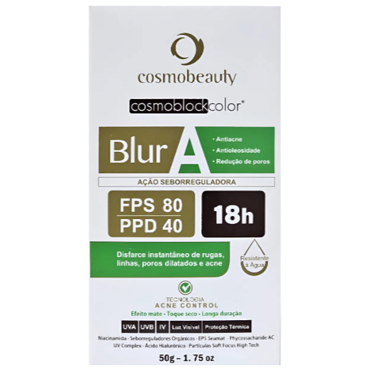 Blur A Protetor Solar Facial Antiacne Antioleosidade Fps80 Cosmobeauty