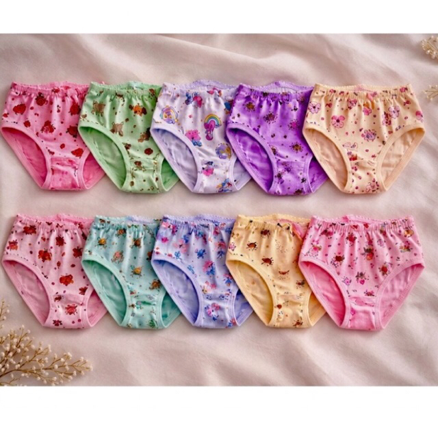 Kit 10 Calcinhas Infantil Kits Menina calcinha feminina infantil Forradas