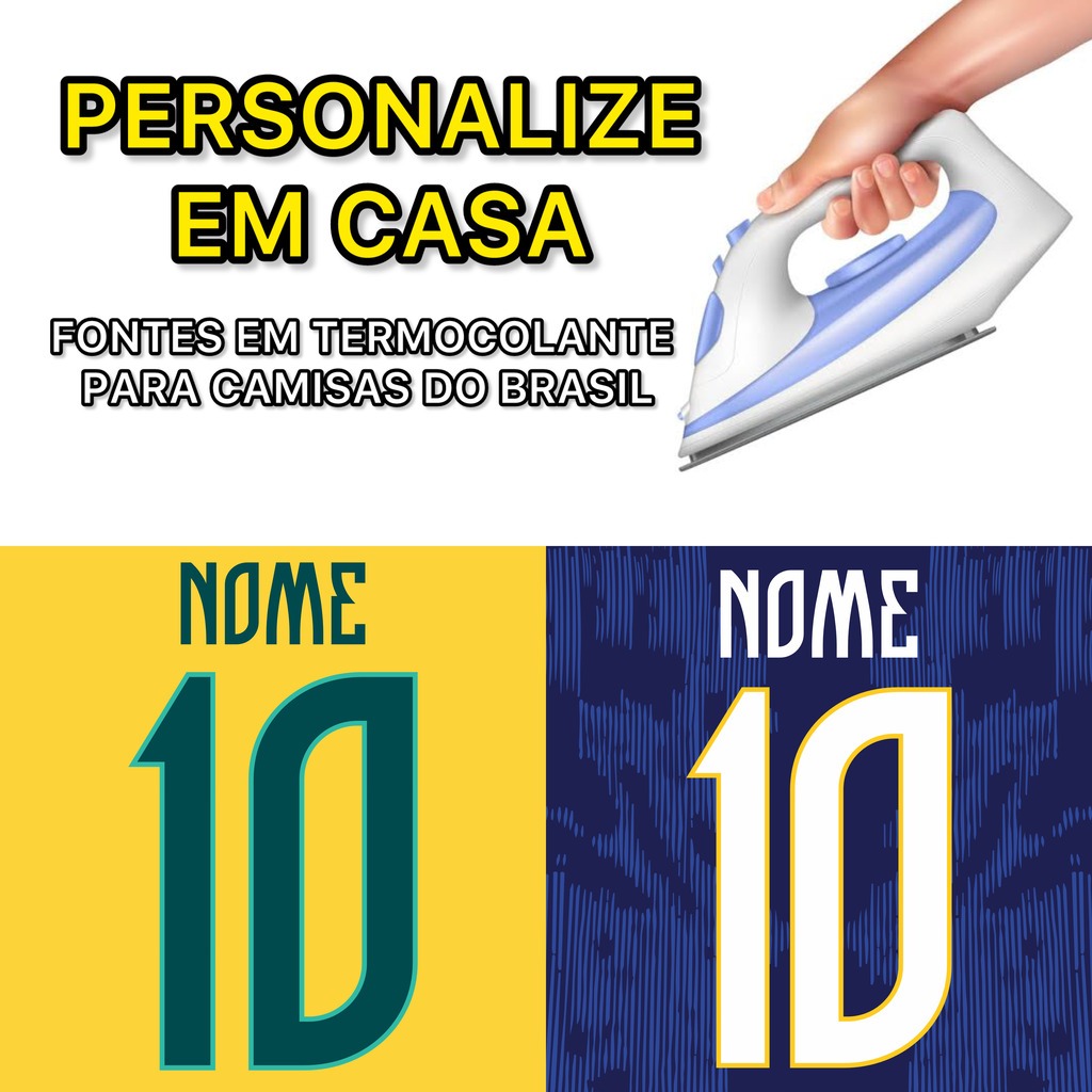 Termocolante para personalizacao camisas copa do mundo Brasil