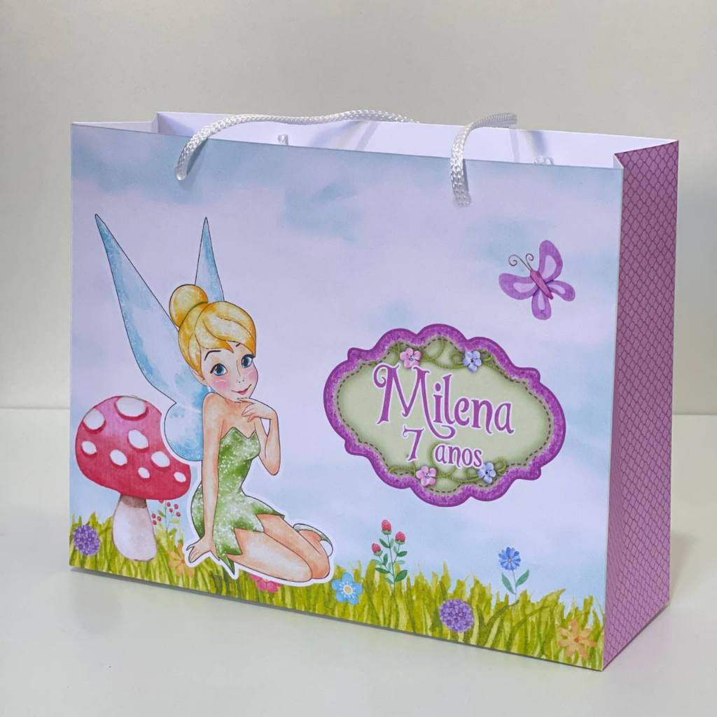 Sacolinha Personalizada Tinker Bell Sininho  | Lembrancinha | Aniversário Sininho (Pegue e Monte)