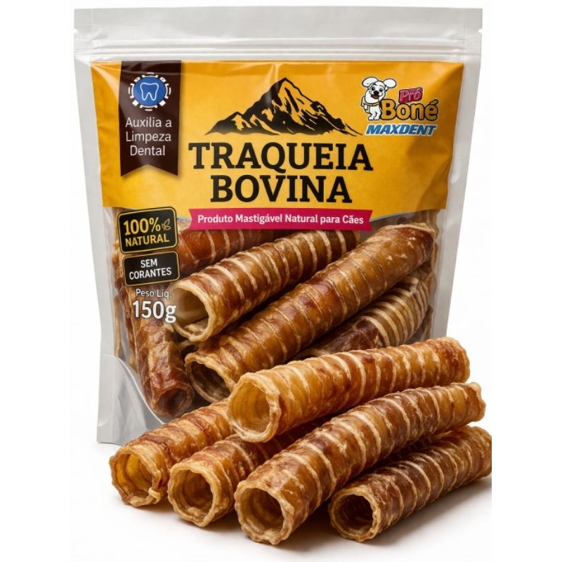 Traquéia Bovina Alimento para Cães Morder Pró Bone 300g
