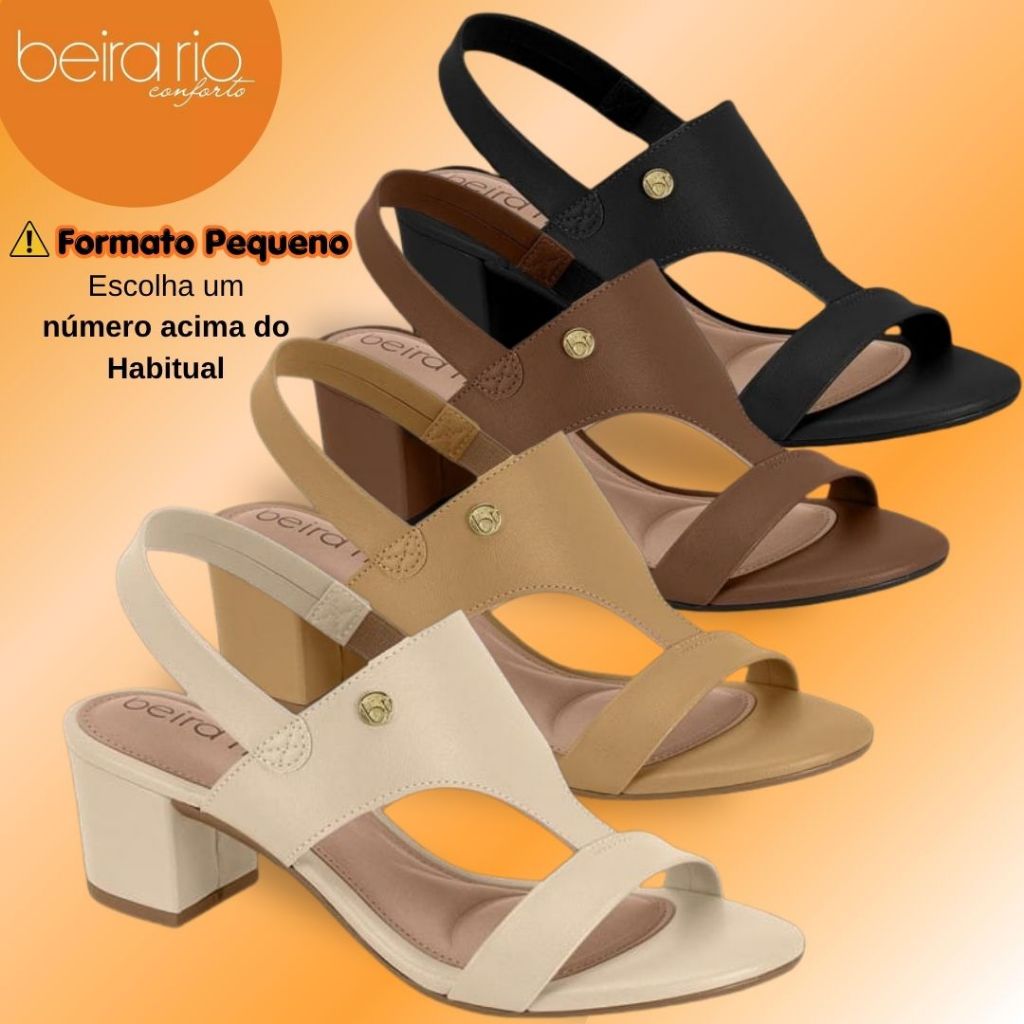 Sandália Feminina Beira Rio Conforto Ref.8246.1211 em Oferta na Shopee