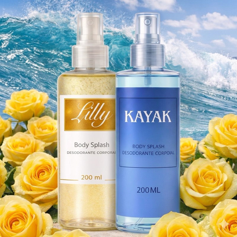 Para O Casal: Dupla Body Splash Surf + Lily Mulher Cheirosa 200ml (cada)