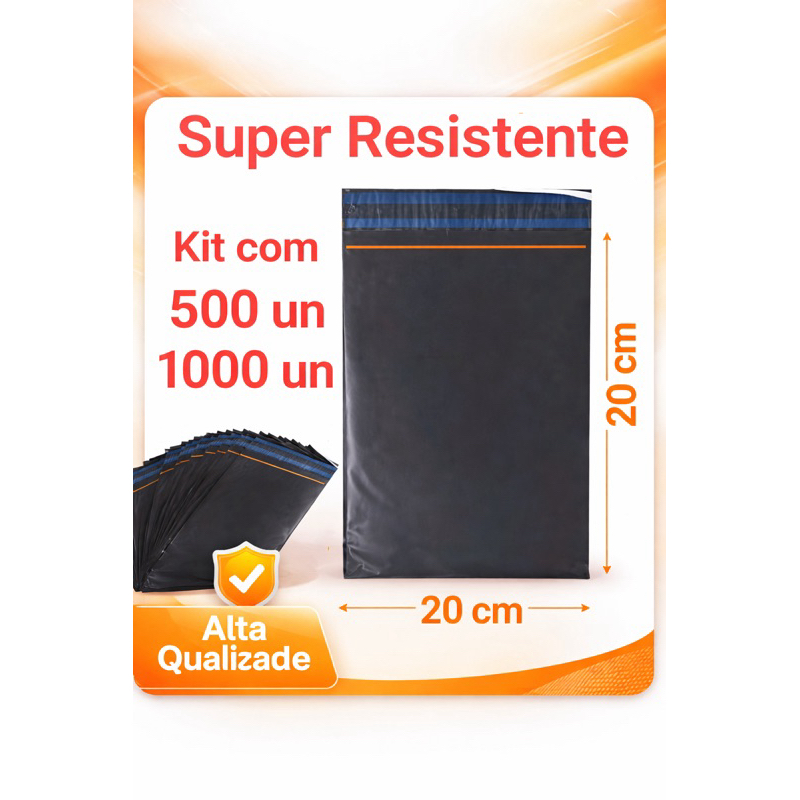 Envelope Saco de Envio 20x20 para mercadorias resistente