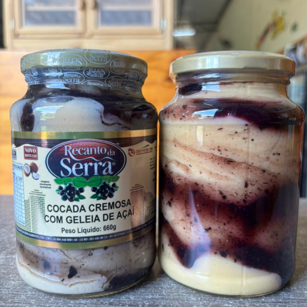 Cocada Cremosa Com Geleia Recanto da Serra 660g Doce de Minas Uai Sabores