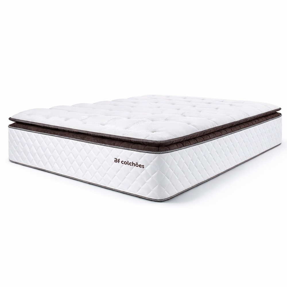 Colchão Casal Molas Ensacadas com Pillow Top Extra Conforto 138x188x33cm Premium Sleep BF Colchões