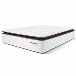 Colchão Molas Ensacadas com Pillow Top Extra Conforto Premium Sleep BF Colchões - Solteiro, Solteirão, Casal Queen King