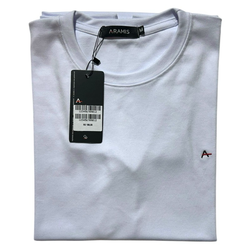 Detalhes do Camisa masculina malha mais grossa bordada.