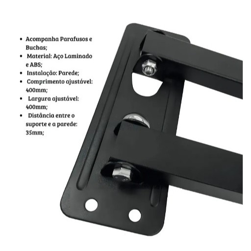 Detalhes do Suporte De Parede Para Tv/monitor Articulado De 14 Até 65