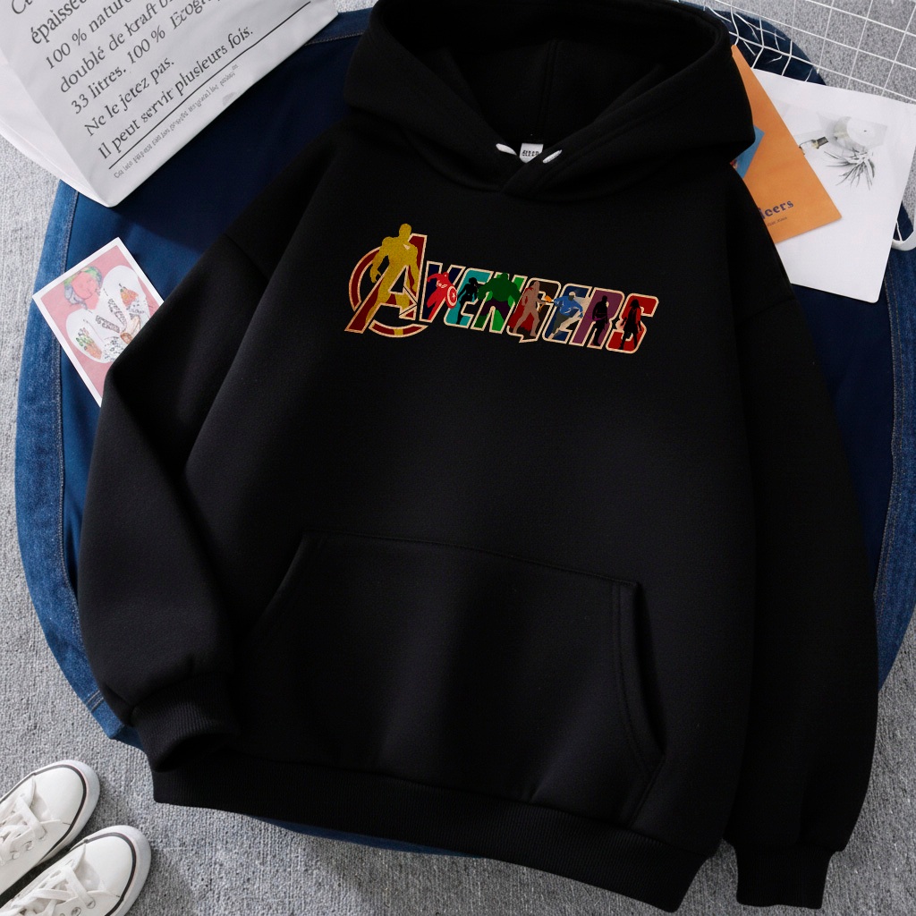 Moletom Canguru Geek Super Heróis | Blusa de Frio Estampada com Capuz | Bolso Frontal | P ao GG Promoção