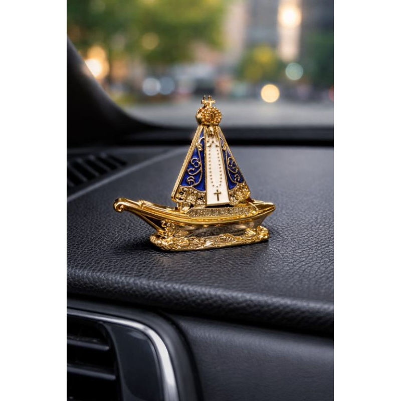 imagem Nossa Senhora Aparecida para carro acessório religioso proteção automotiva decoração carro católico lembrança