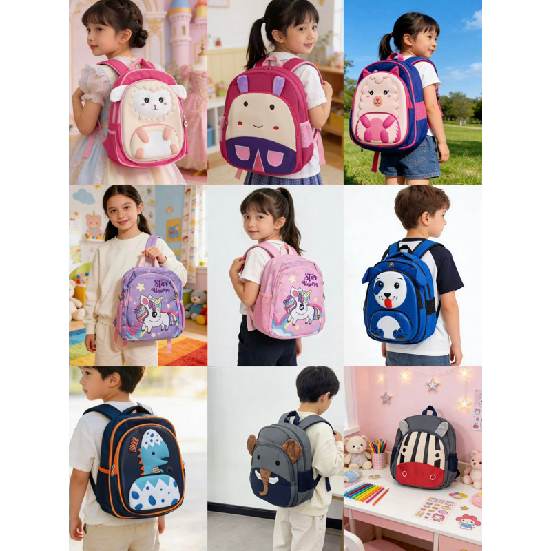 Mochila Escolar Infantil Bichinhos Zoo Carros Pets Pronta Entrega