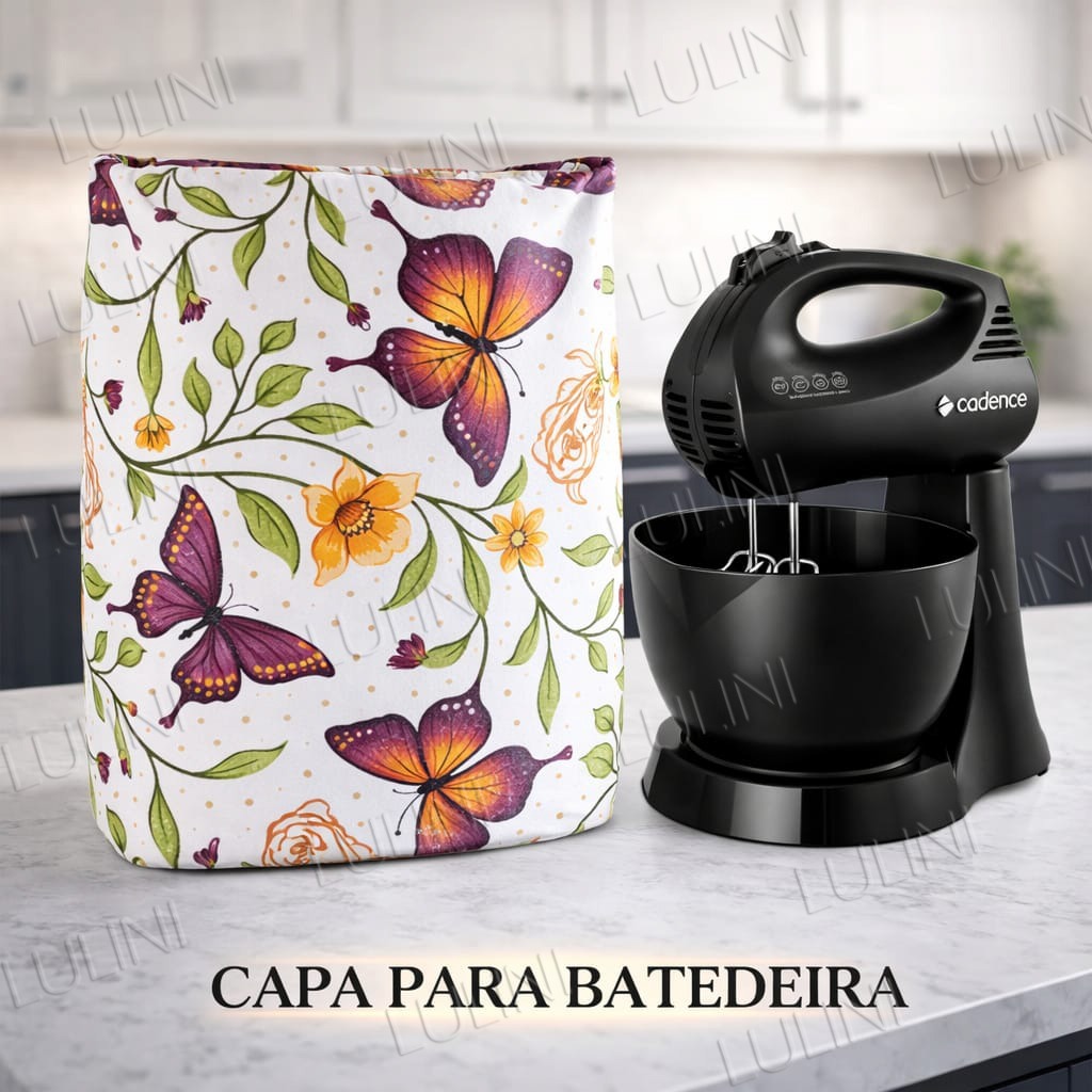 Capa de Batedeira Proteção Lavável Seca Rápido Resistente Decoração - LANÇAMENTO