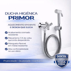 Ducha Higiênica Com Registro e Gatilho Primor Docol