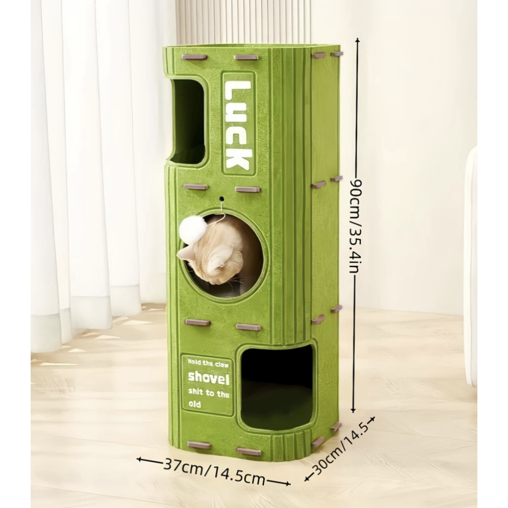 Torre Playground Arranhador Para Gatos Em Feltro Castelo Toca Esconderijo Protetor De Sofá