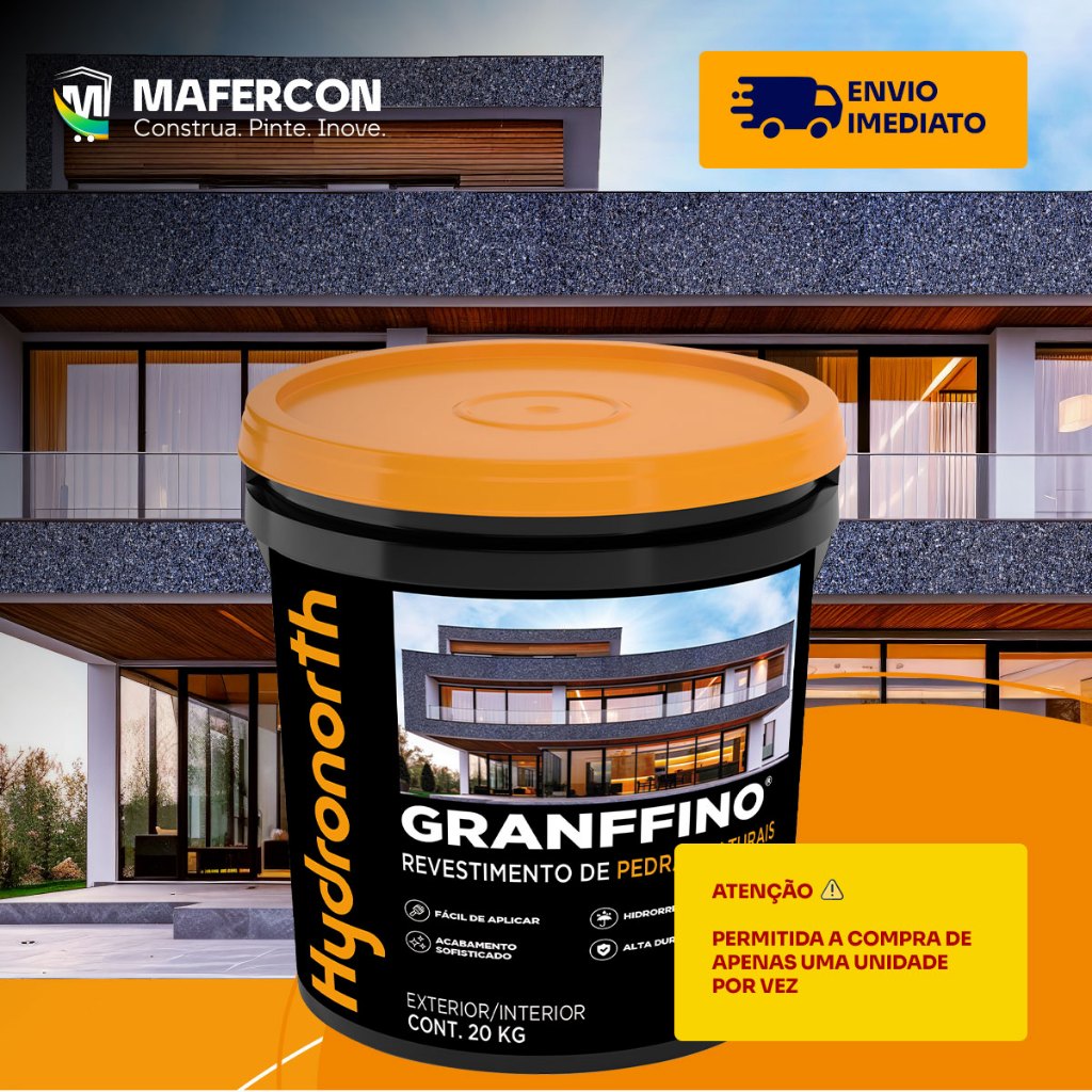 Revestimento Textura Granffino Pedras Naturais 20Kg Hydronorth Cores