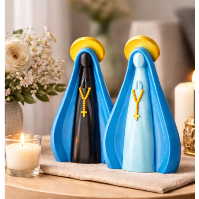 Estátua Nossa Senhora Aparecida Presente Religioso Católica Imagem Decorativa Fé Devoção