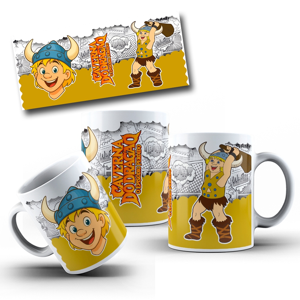 Caneca Personalizada Caverna do Dragão Bobby o Bárbaro Inédita Presente Alta Qualidade Full HD 3053